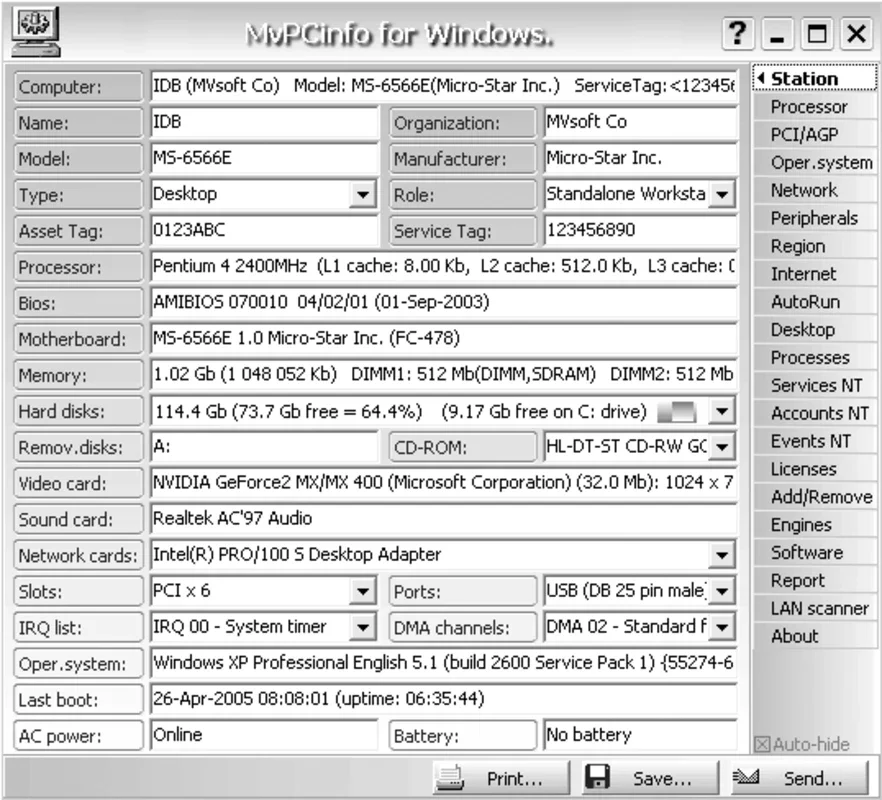 MvPCinfo for Windows: Comprehensive System Information