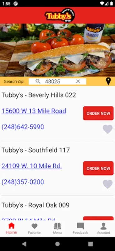 Tubby's for Android - Effortless Sandwich Ordering