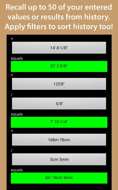 C - Calc for Android: A Construction - Focused Calculator