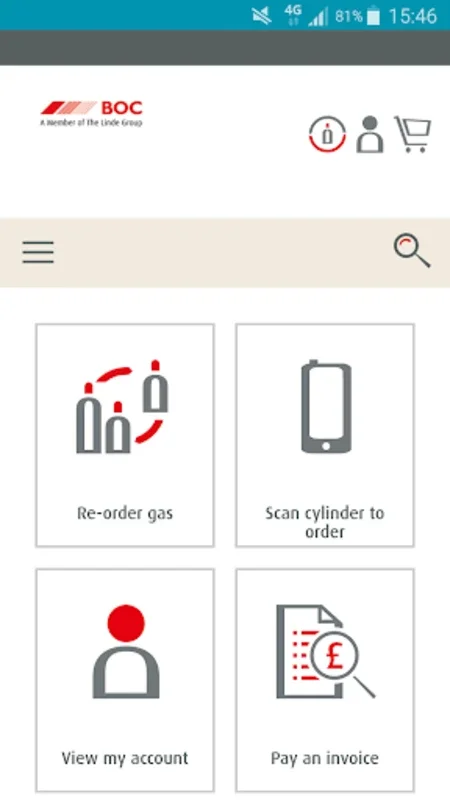 BOC Shop app for Android - Manage BOC Gas Easily