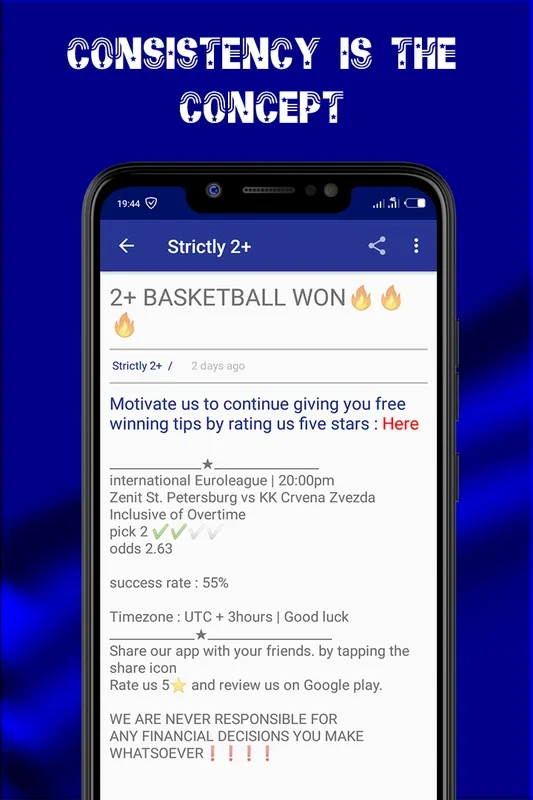 Strictly 2+ Football Predictions for Android: Accurate Predictions