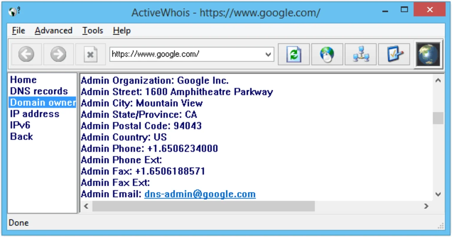 Active Whois Browser for Windows - No Download Needed