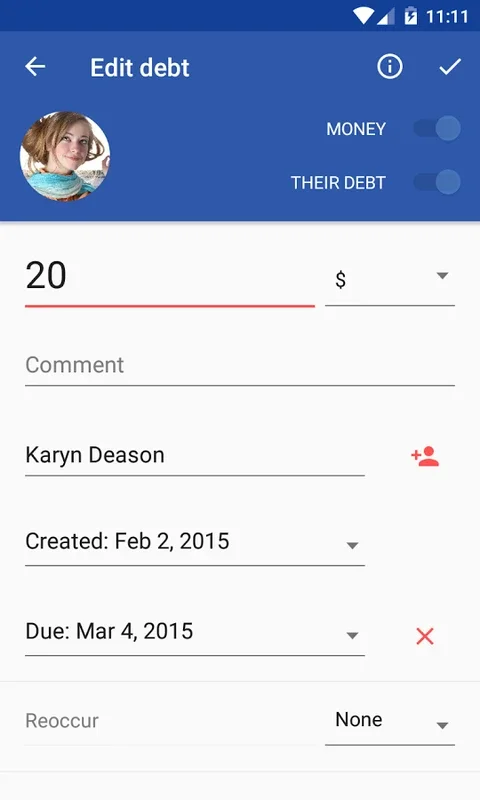 IOU for Android: Simplify Debt Management