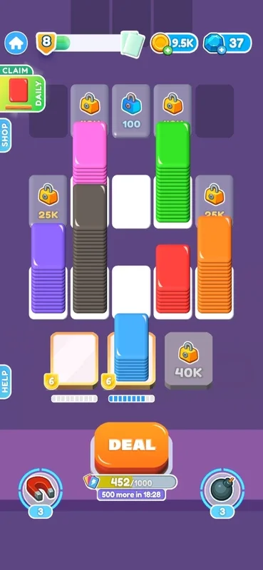 Card Shuffle Sort for Android - Free Game with Color Sorting