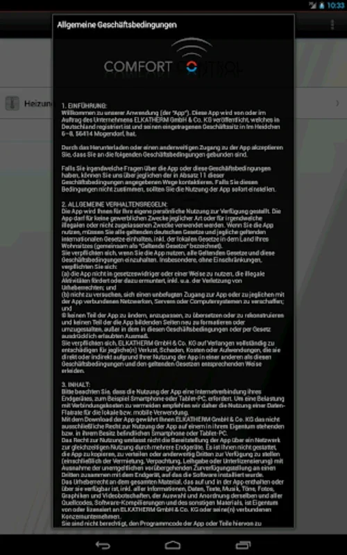 Comfort Control for Android - Efficient Home Heating