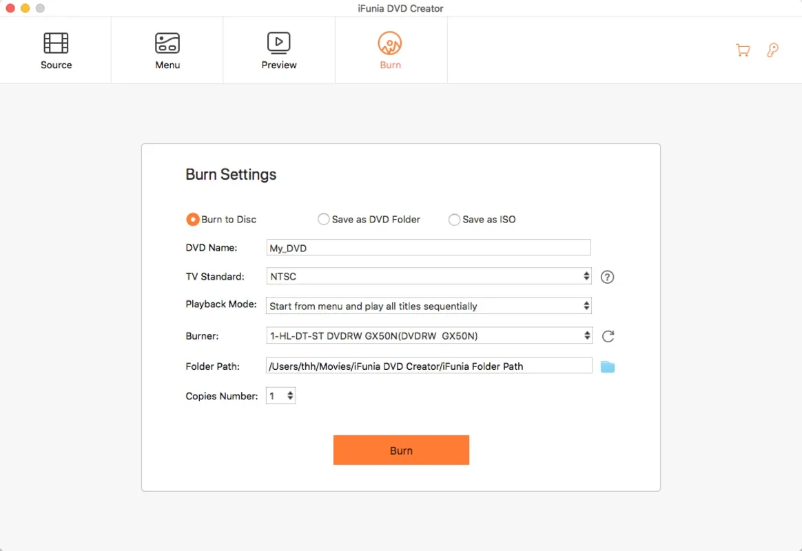 iFunia DVD Creator for Mac - Burn DVDs with Ease