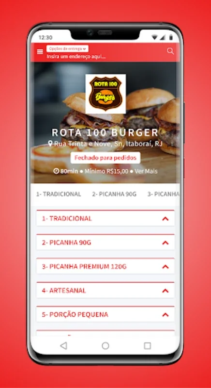 Rota 100 Burger for Android: Quick Meal Ordering