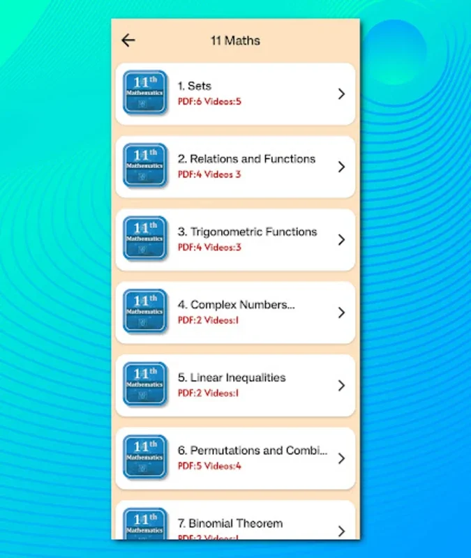 Class 11 Maths for 2023-24 on Android - No Downloading Required