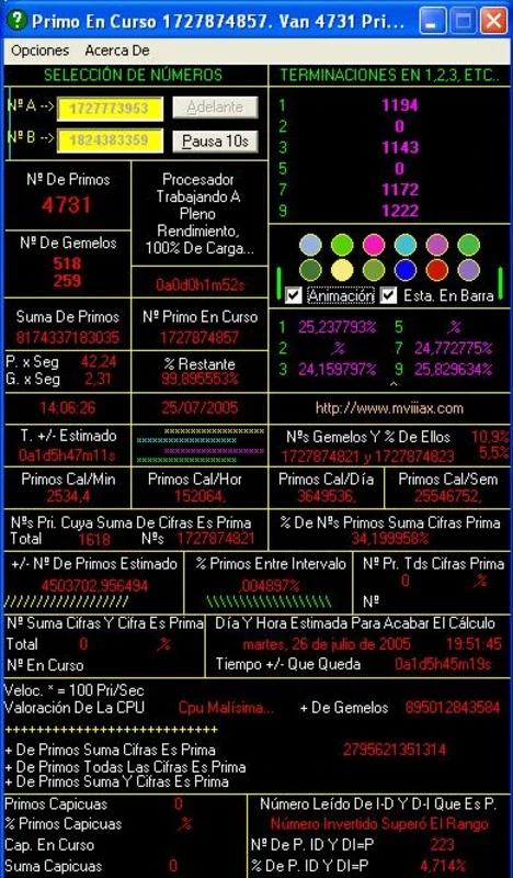 Generador De Numeros Primos for Windows - Prime Number Generator