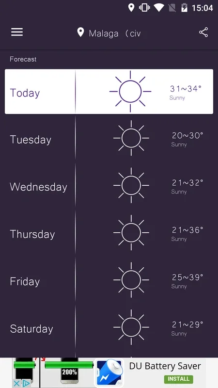 Sasha Weather FREE for Android: Instant Weather Updates