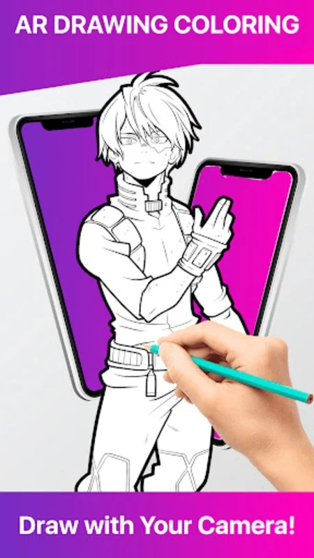 Draw Coloring My Hero Academia for Android - Immersive AR Experience