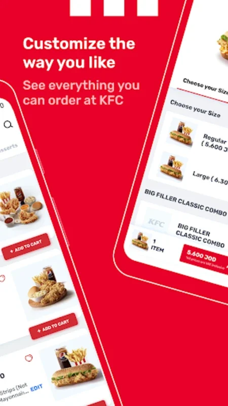 KFC Jordan for Android - Effortless Ordering & Delivery