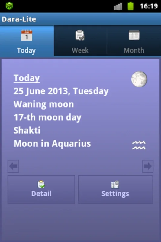 Dara-Lite for Android: Comprehensive Moon Phase App