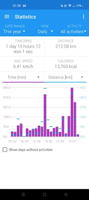 Caynax Sports Tracker for Android - Track Fitness Progress