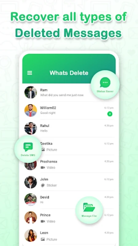 WhatsDeleted for Android - Recover Deleted WhatsApp Data