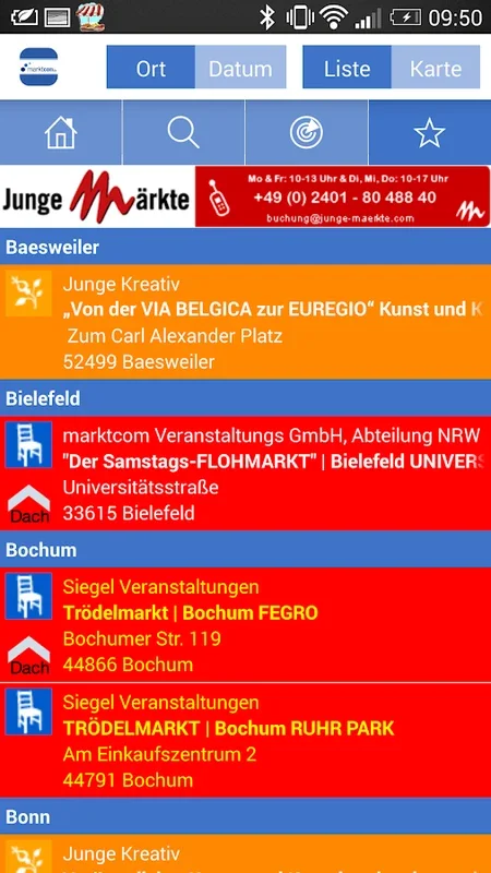 marktcom.de for Android - Find Diverse Events Easily