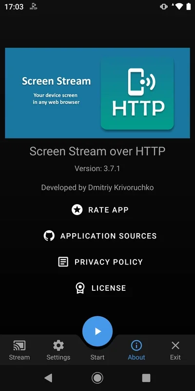 Screen Stream over HTTP for Android - No Downloading Required