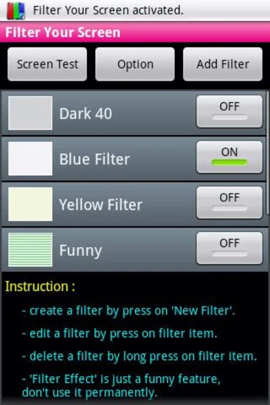 Filter Your Screen - Free! for Android - Visual Comfort and Customization