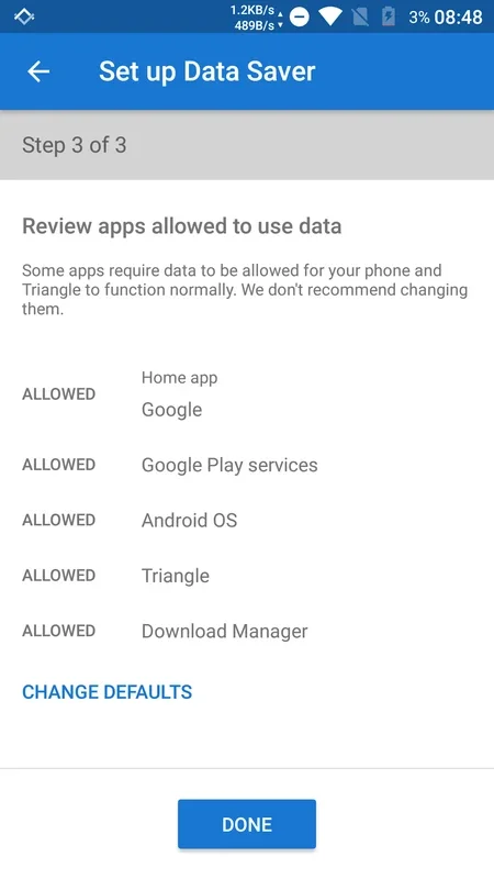 Triangle: More Mobile Data for Android - Optimize Your Data Plan