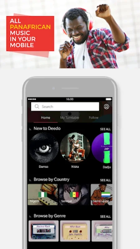 Deedo - African & International for Android: Explore Vast Music Collection