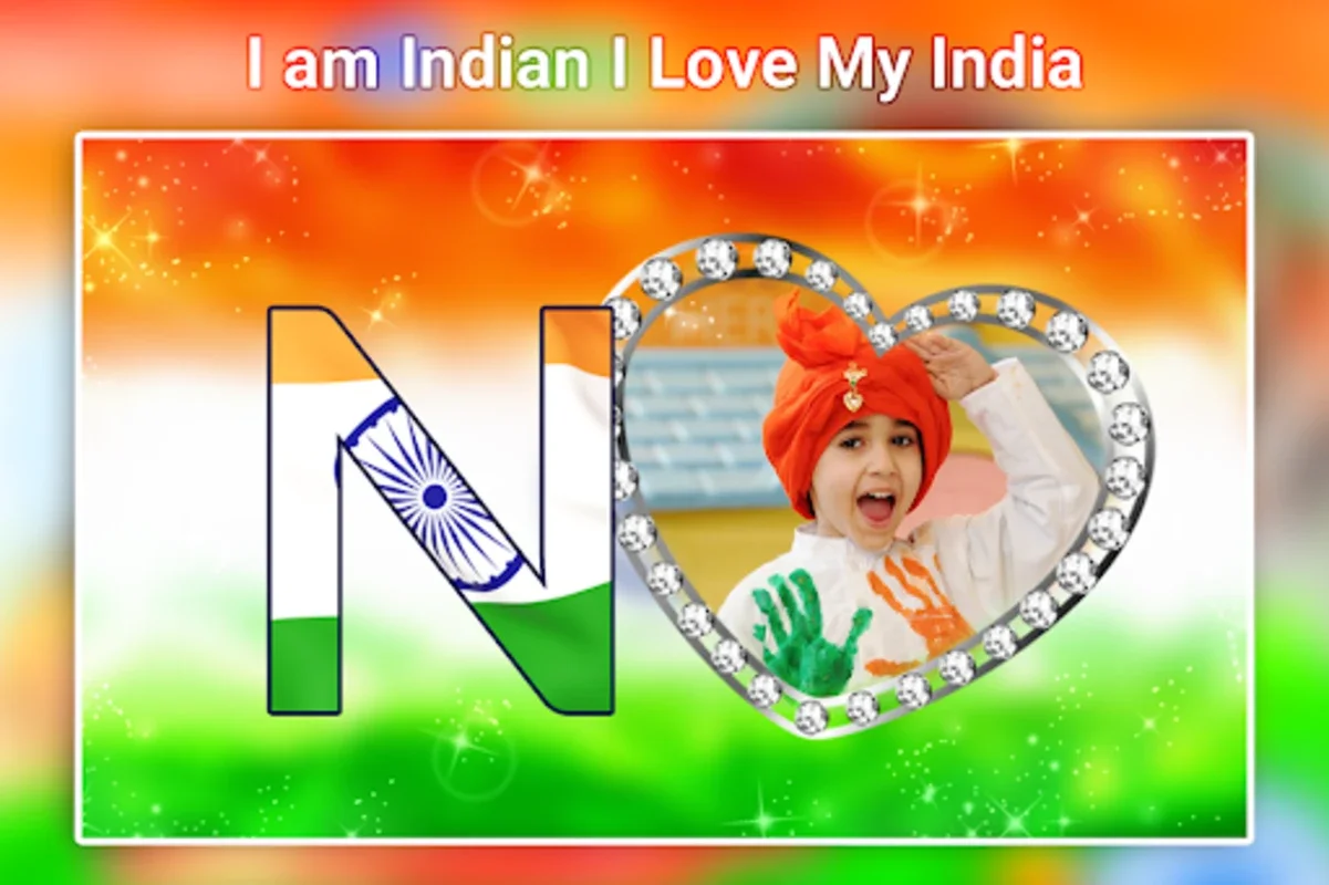 Indian Flag Text Photo Frame for Android - No Downloading Needed