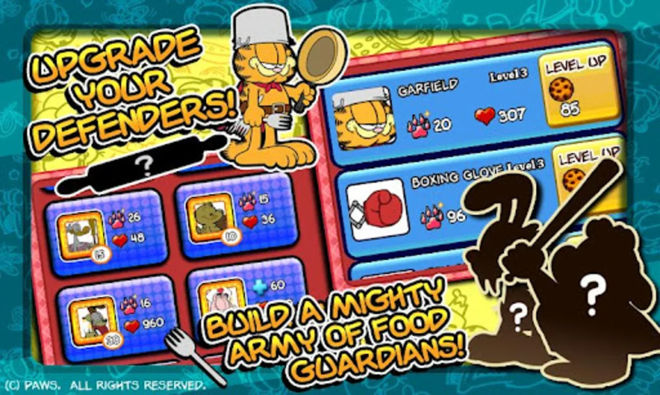 Garfield's Defense for Android - Protect Food with Garfield