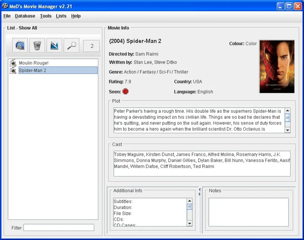 MeDs Movie Manager for Windows - Efficient Movie Organization