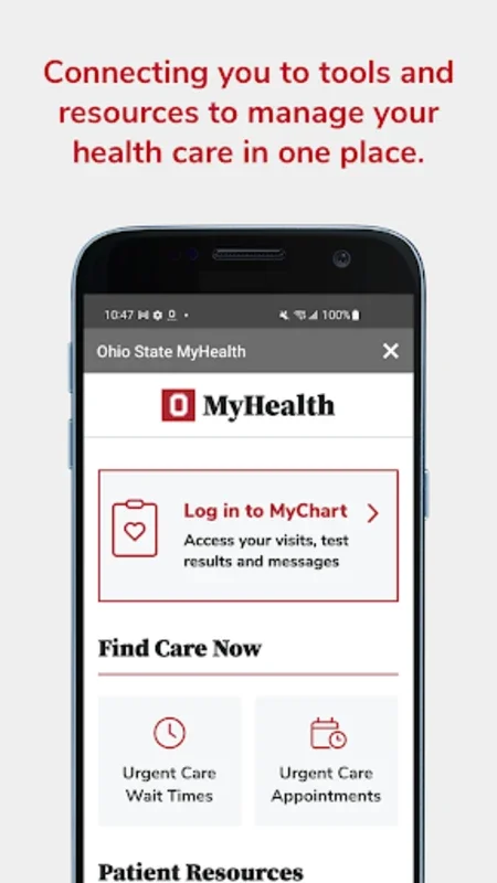 Ohio State MyHealth for Android: Comprehensive Healthcare Management