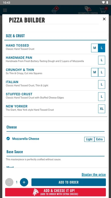 دومينوز بيتزا Domino’s Pizza for Android - Convenient Pizza Orders