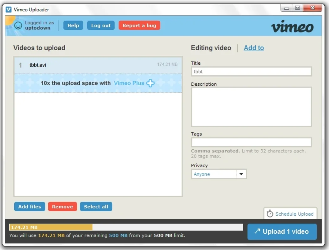 Vimeo Desktop Uploader for Windows - Free Download from AppHuts