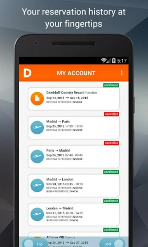 Destinia for Android - Travel with Over 500 Airlines and 300,000 Hotels