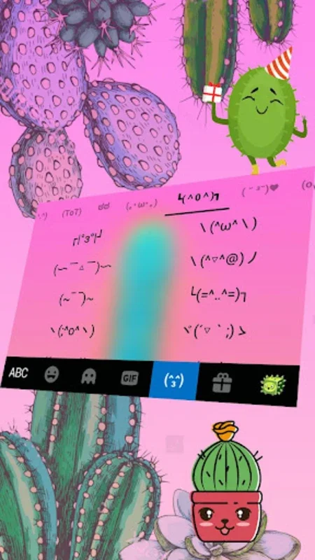 Pink Cartoon Cactus Keyboard Theme for Android: Stylish & Functional