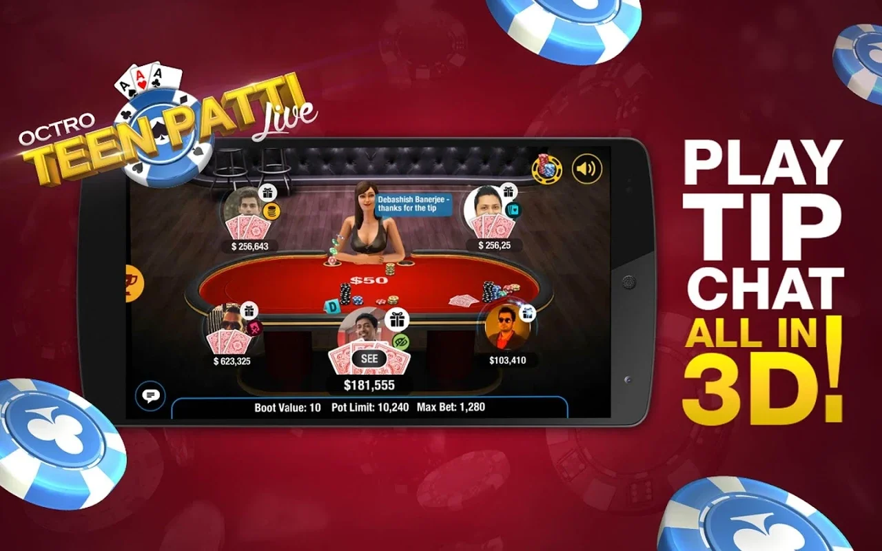 Teen Patti Live! for Android - Test Your Card Skills