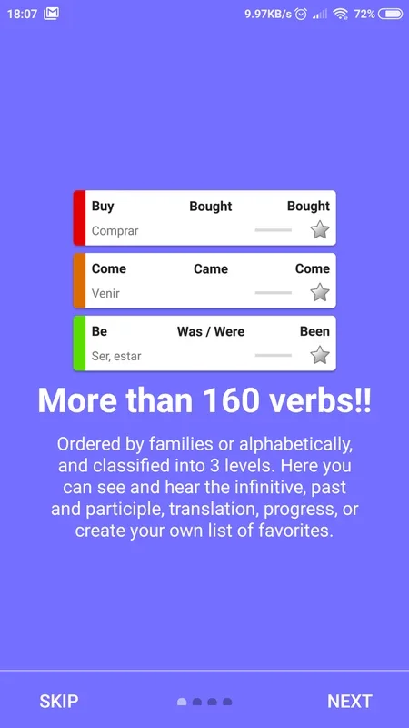 English Irregular Verbs for Android - Master Irregular Verbs