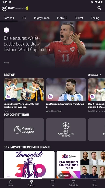 BT Sport for Android: Immersive Live Sports Experience