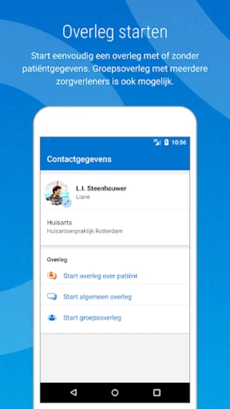 Patiëntoverleg for Android - Secure Healthcare Communication Platform
