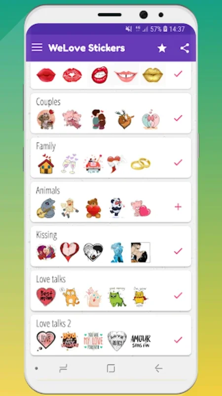 WeLove Stickers for Android - Enhance WhatsApp Chats