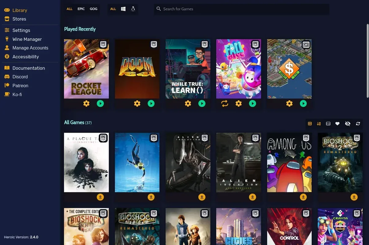 Heroic Games Launcher for Windows - Free and Secure