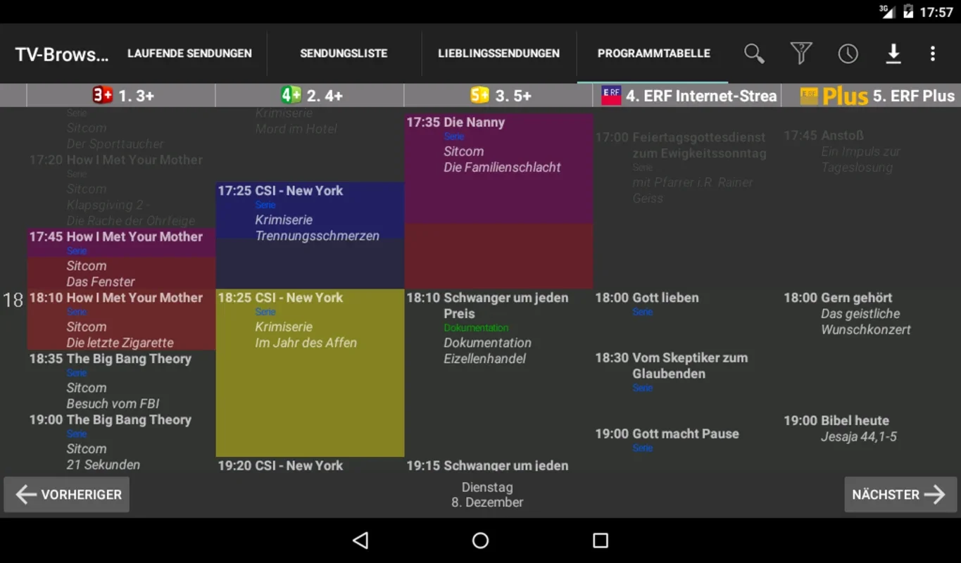 TV-Browser for Android: Access Hundreds of Stations