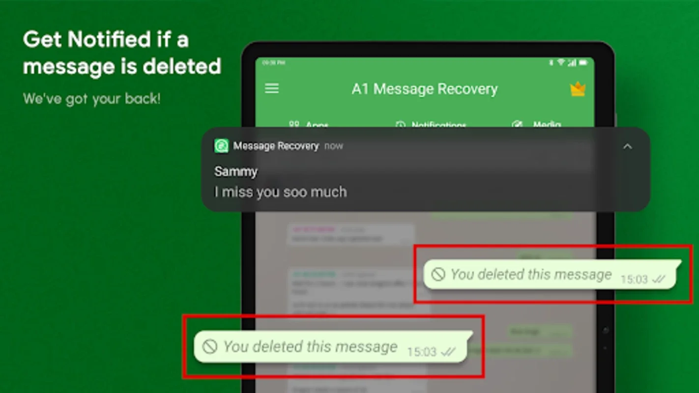 A1 Message Recovery for Android - Efficient WhatsApp Message Retrieval