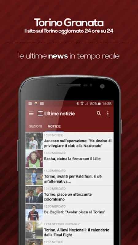 Torino Granata for Android - Ultimate Torino FC Updates