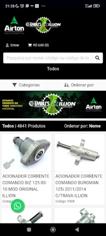 EMBUS AIRTON for Android - Find Motorcycle Parts Easily