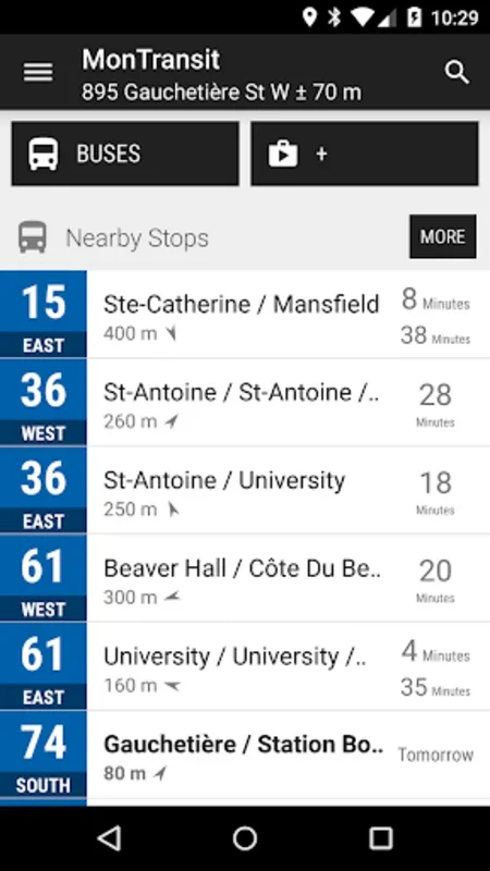 MonTransit STM Bus (Montreal) for Android: Comprehensive Transit Information