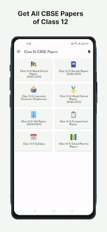 Class 12 CBSE Papers for Android - Exam Preparation Aid