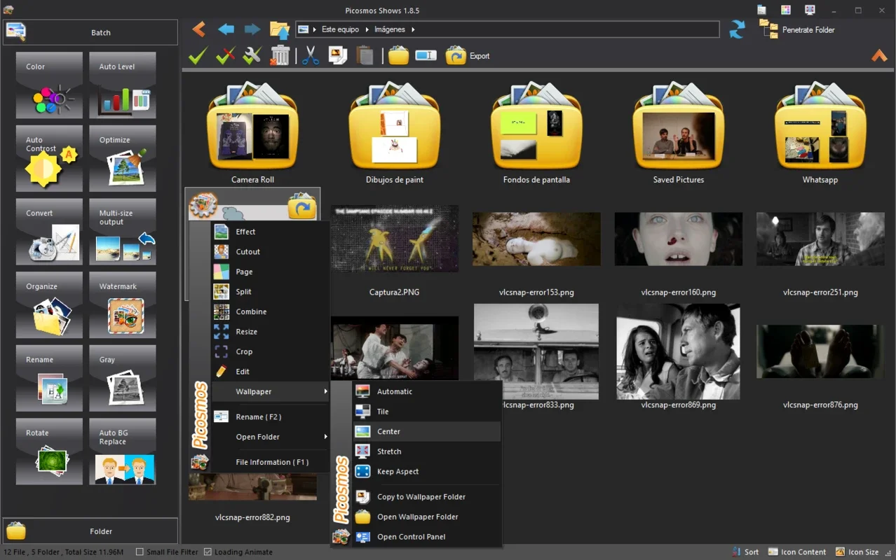 Picosmos Shows for Windows - A Free Photo Editing and Management Tool