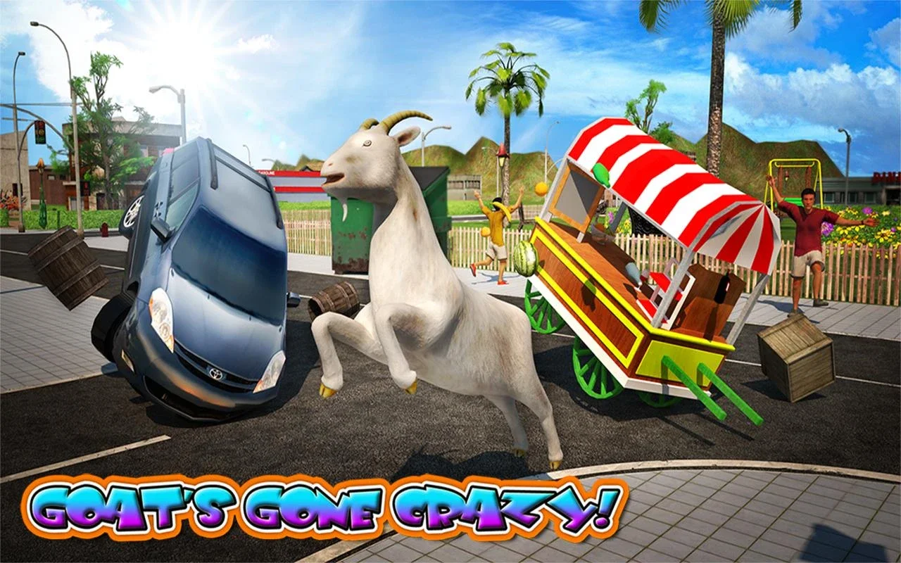 Crazy Goat in Town 3D for Android - Wild Chaos Awaits