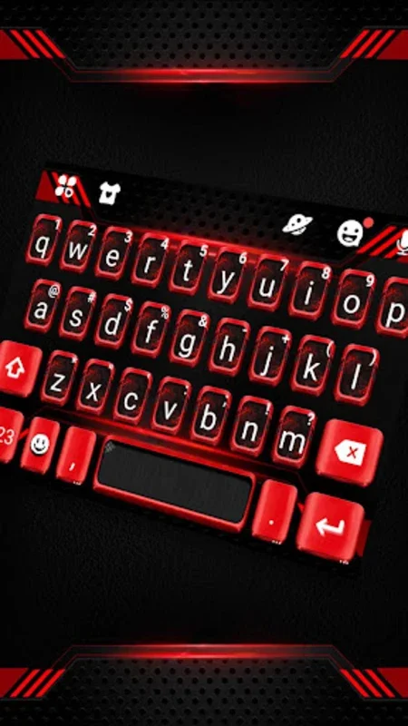 Black Red Tech Keyboard Theme for Android - Stylish and Functional