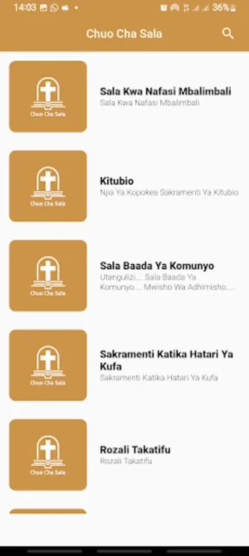 Chuo Cha Sala for Android - A Spiritual Companion