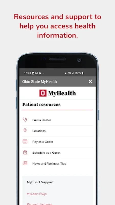 Ohio State MyHealth for Android: Comprehensive Healthcare Management