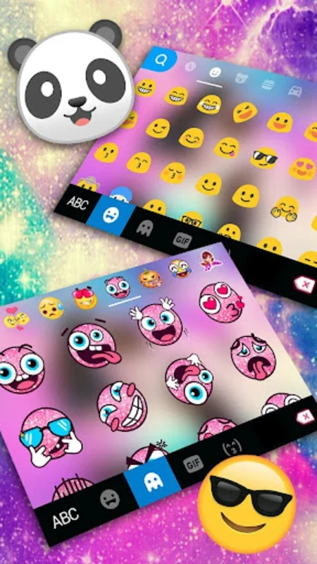 Galaxy Cute Panda Keyboard The for Android - Stylish Typing